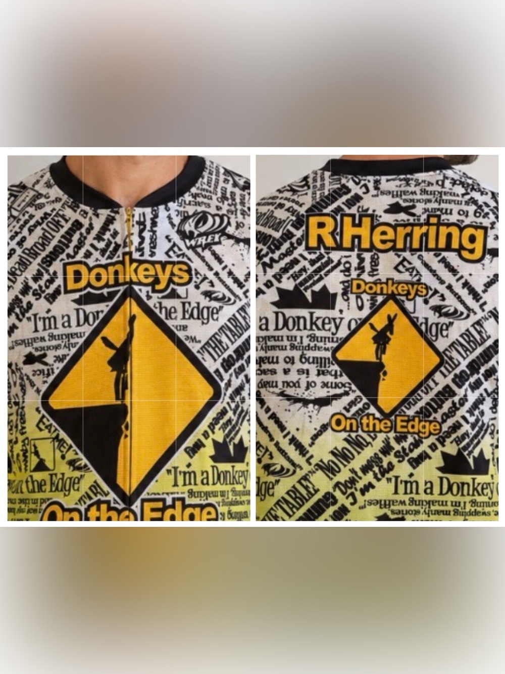 R Herring WREX custom motocross jersey / Donkeys on the Edge, Vintage